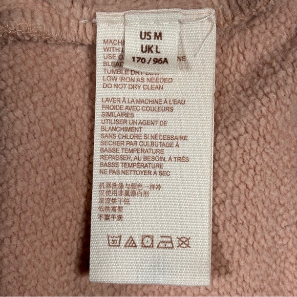 Free People Color Block Zip-Up Sweatshirt W/ Ribbed Cuffs & Hem Sz Medium - Picture 9 of 13